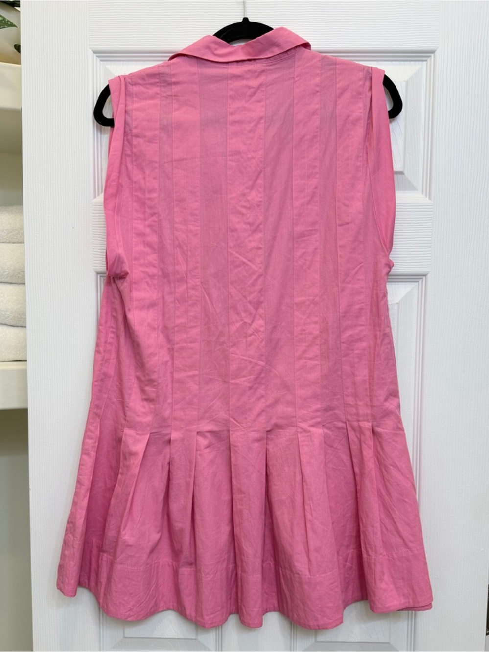 Free People Naomi Mini Pink Sleeveless Collared Shirt Dress Size S - Picture 4 of 5